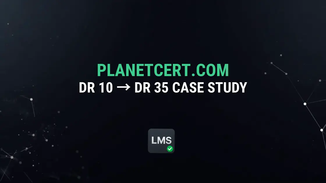 How planetcert.com Grew to DR 35 Using Directory Submissions
